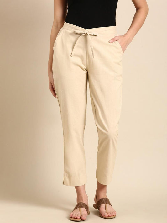 Beige cotton Pant