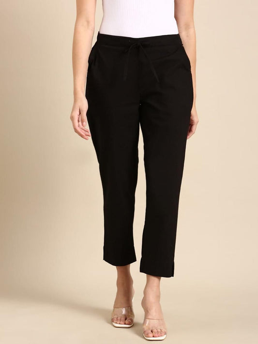 Black Cotton Pant