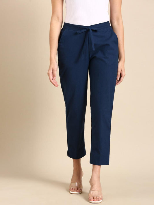 Blue Cotton Pants