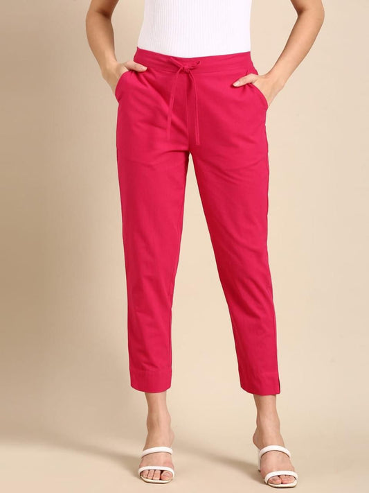 Pink Cotton Pants