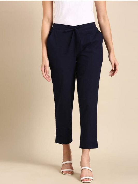 Royal Blue Cotton Pants